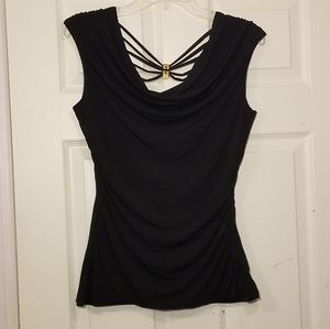 BCX Black Sleeveless Blouse